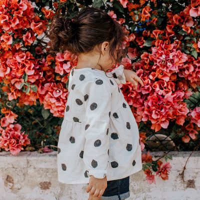 poke a dot shirt flower